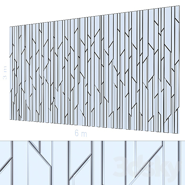 Decorative wall 149. 3DSMax File - thumbnail 2