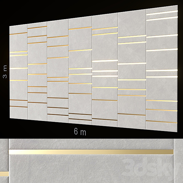 Decorative wall 160. 3DS Max - thumbnail 1