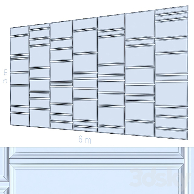 Decorative wall 160. 3DS Max - thumbnail 2