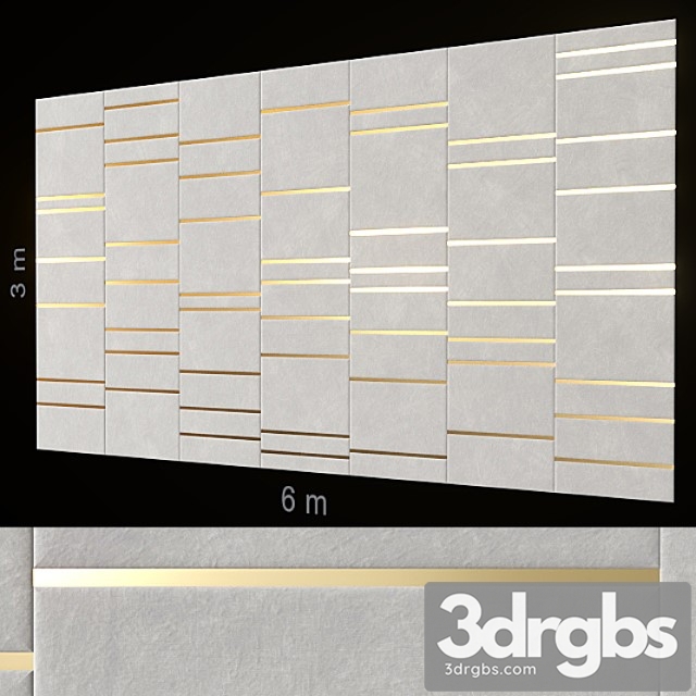 Decorative Wall 160. 3dsmax Download - thumbnail 1