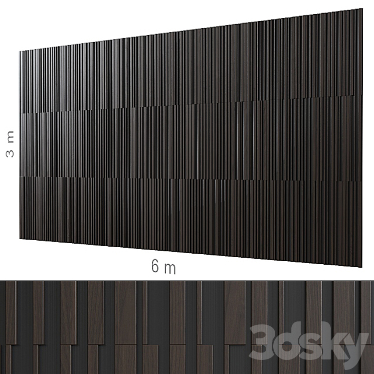 Decorative wall 168. 3DS Max - thumbnail 1