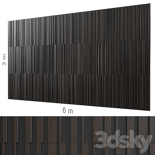 Decorative wall 168. 3DS Max Model - thumbnail 1