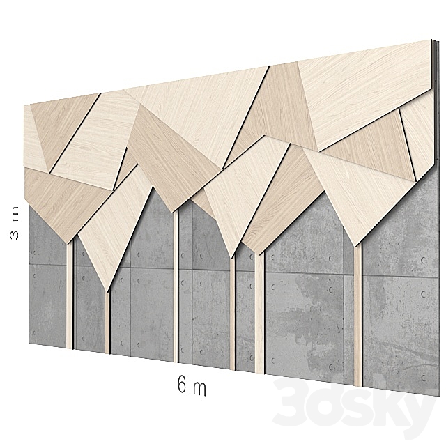 Decorative wall 18. 3DS Max Model - thumbnail 1