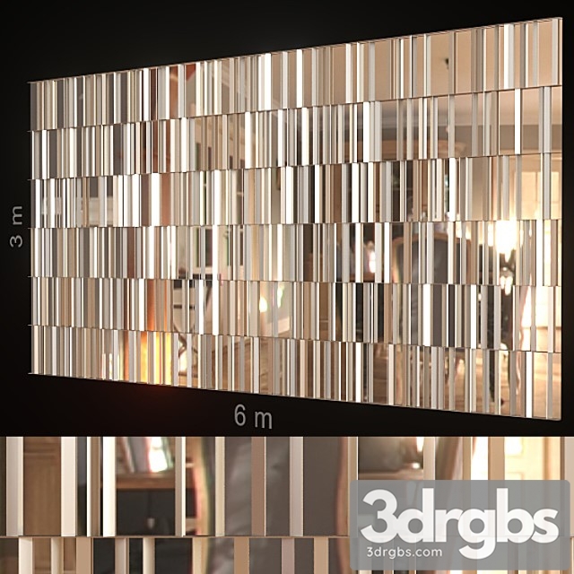 Decorative wall 195. 3dsmax Download - thumbnail 1