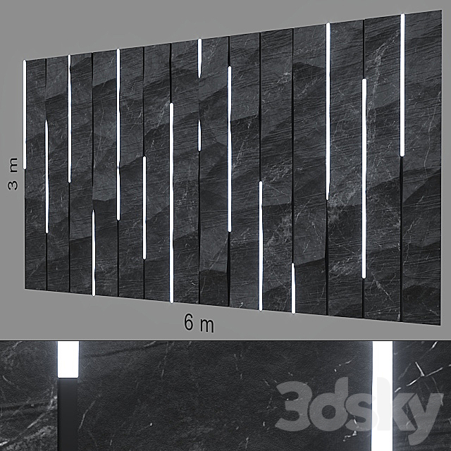 Decorative wall 223. 3DS Max Model - thumbnail 1