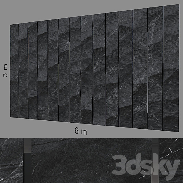 Decorative wall 223. 3DS Max Model - thumbnail 2