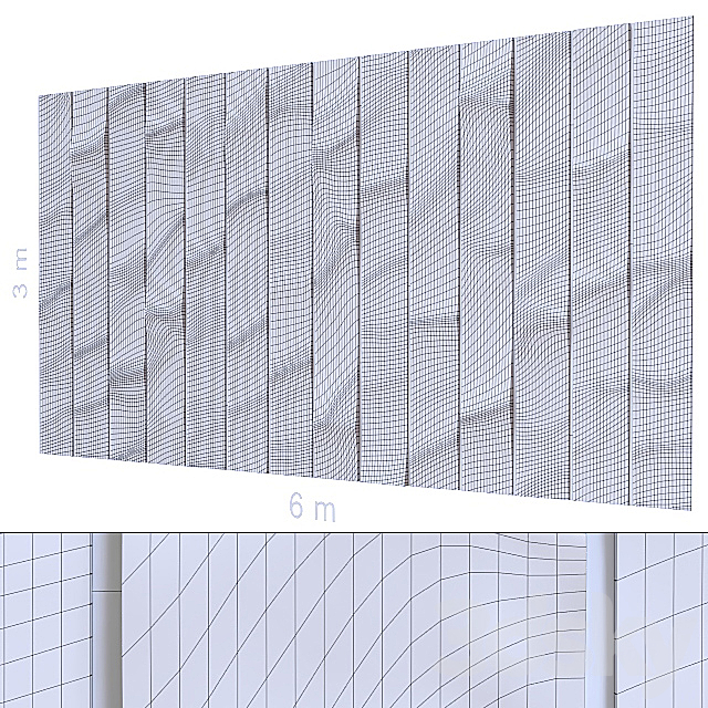 Decorative wall 223. 3DS Max Model - thumbnail 3