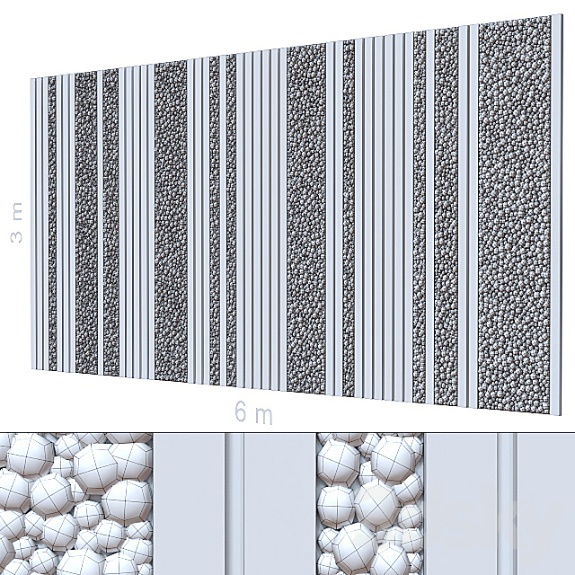 Decorative wall 224. 3DSMax File - thumbnail 2