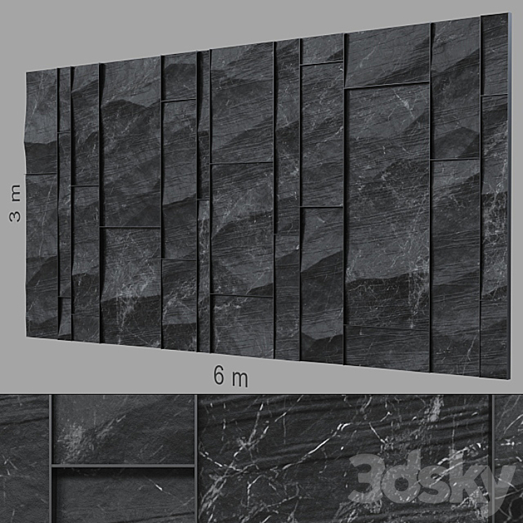 Decorative wall 225. 3DS Max - thumbnail 1