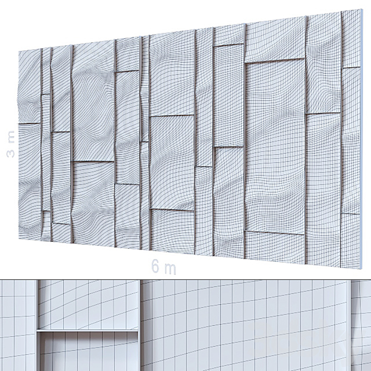 Decorative wall 225. 3DS Max - thumbnail 2