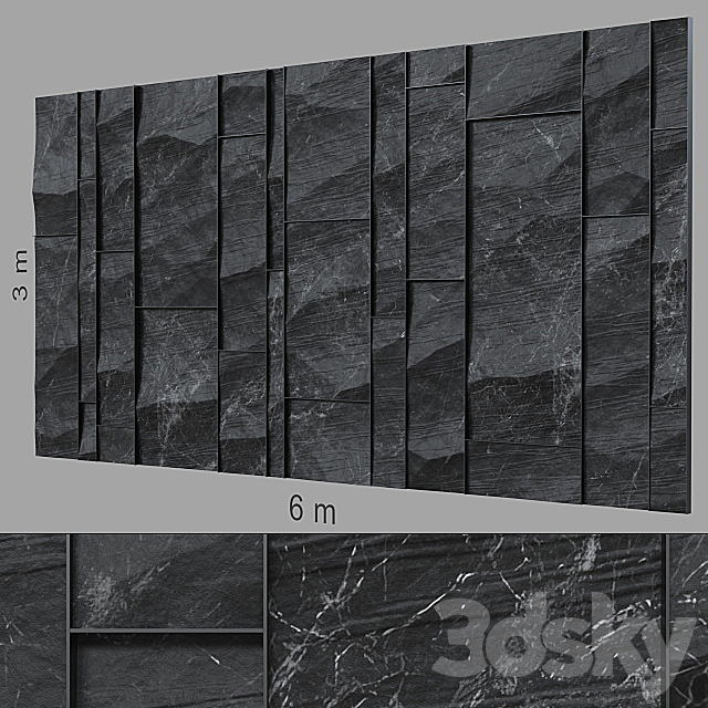 Decorative wall 225. 3DSMax File - thumbnail 1