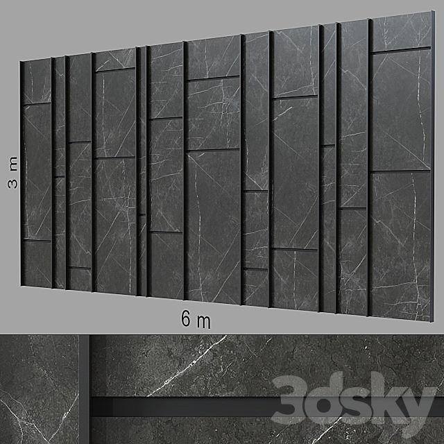 Decorative wall 239. 3DSMax File - thumbnail 1