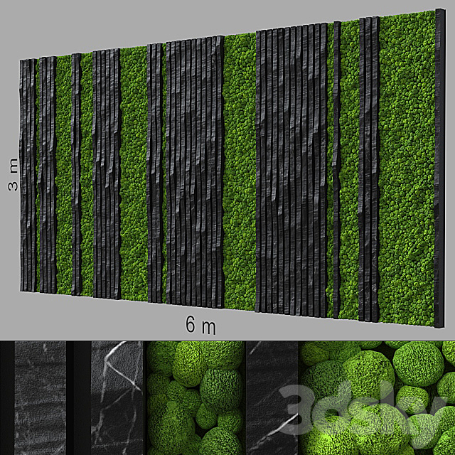 Decorative wall 240. 3DSMax File - thumbnail 1