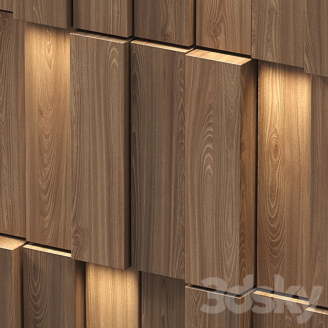 Decorative wall 245. 3DS Max Model - thumbnail 2