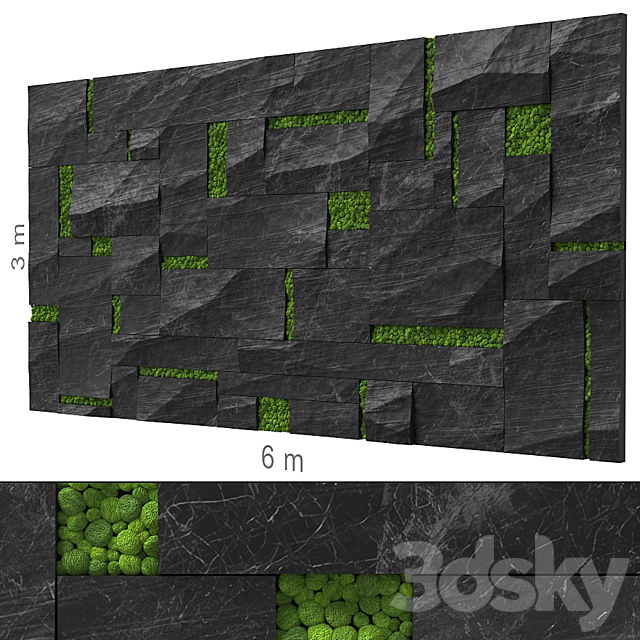 Decorative wall 250. 3DSMax File - thumbnail 1