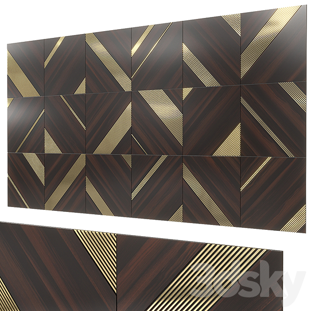 Decorative wall 275. 3DS Max Model - thumbnail 2