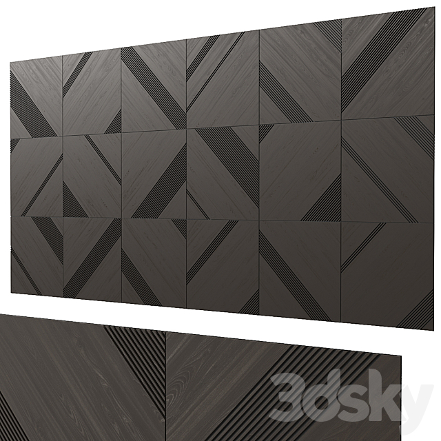 Decorative wall 275. 3DS Max Model - thumbnail 4