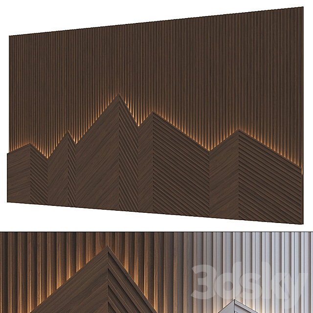 Decorative wall 286. 3DS Max Model - thumbnail 4