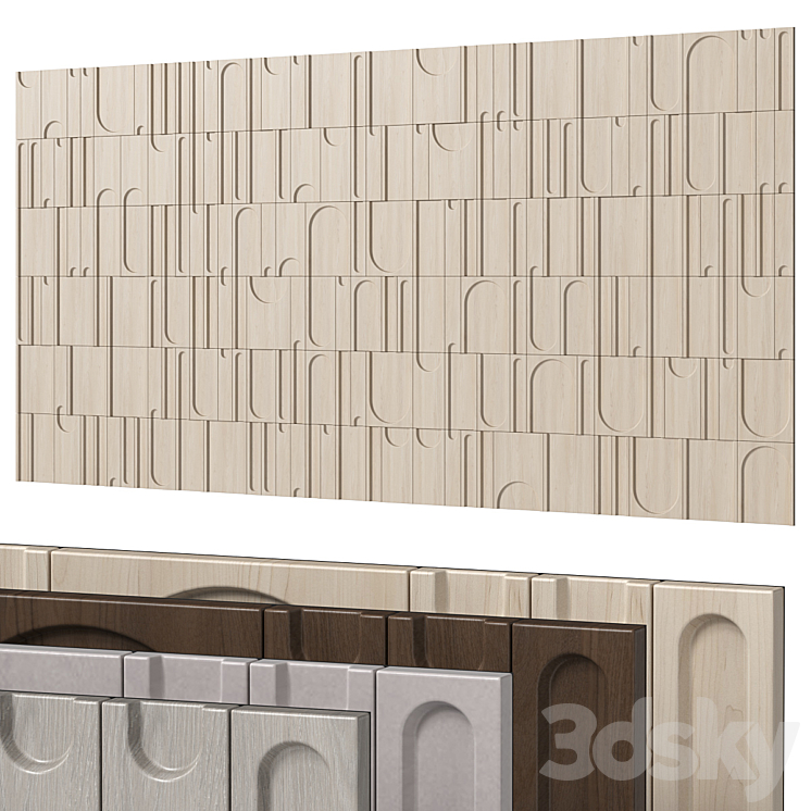 Decorative wall 309 3DS Max Model - thumbnail 1