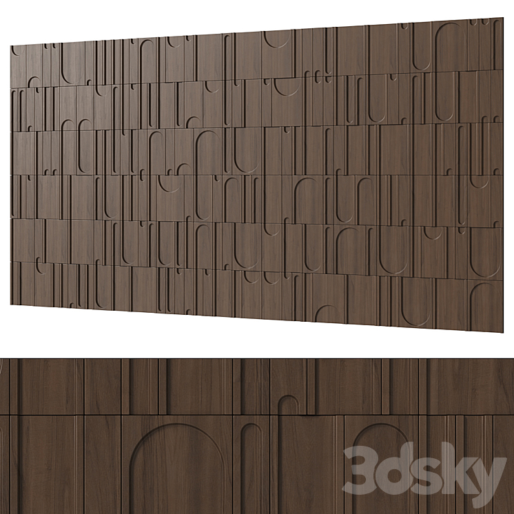 Decorative wall 309 3DS Max Model - thumbnail 2