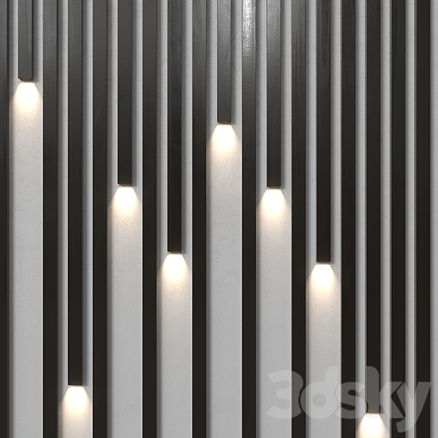 Decorative wall 3DS Max Model - thumbnail 2