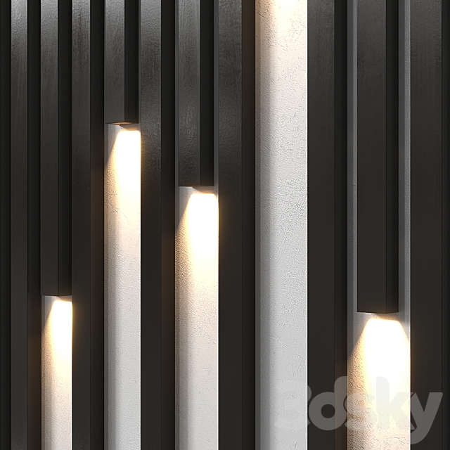 Decorative wall 3DS Max Model - thumbnail 3