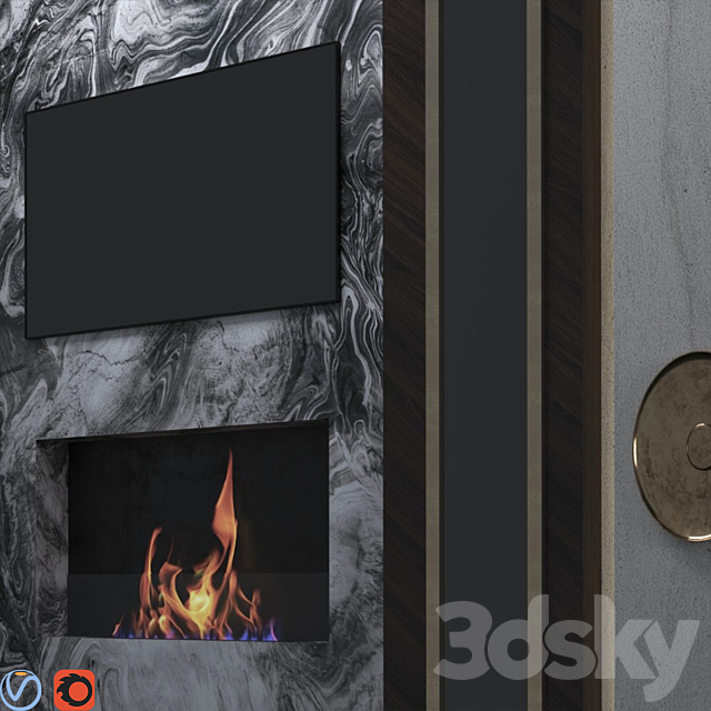 Decorative Wall 3DS Max Model - thumbnail 3