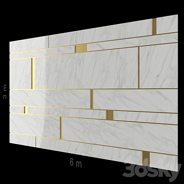 Decorative wall 54. 3DS Max - thumbnail 1