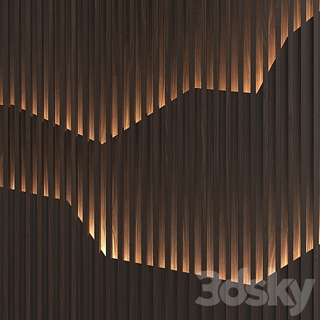 Decorative wall 78. 3DS Max Model - thumbnail 2