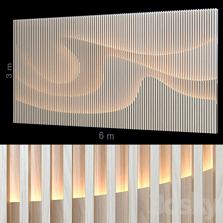 Decorative wall 88. 3DS Max - thumbnail 1