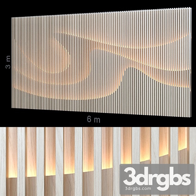 Decorative wall 88. 3dsmax Download - thumbnail 1