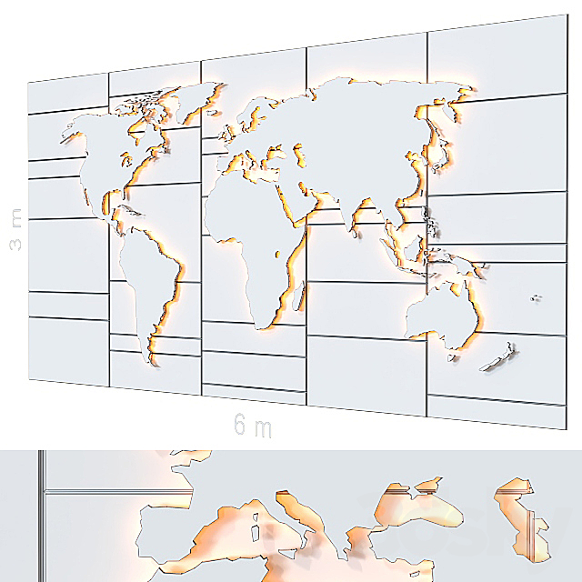 Decorative wall 89. 3DSMax File - thumbnail 2