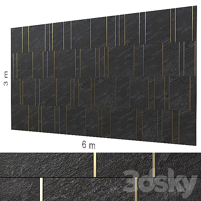 Decorative wall 91. 3DSMax File - thumbnail 1