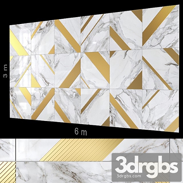 Decorative wall 96. 3dsmax Download - thumbnail 1