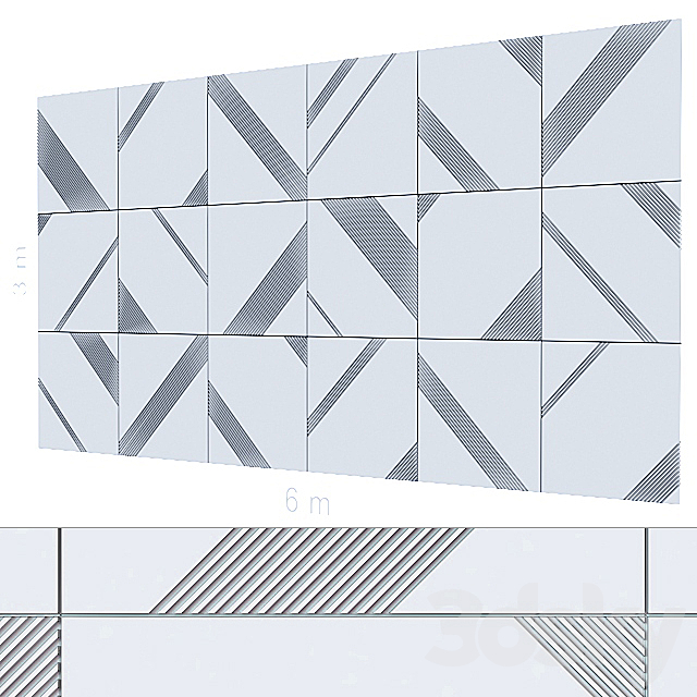 Decorative wall 96. 3DSMax File - thumbnail 2