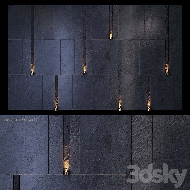 Decorative wall _ PN17 3DS Max - thumbnail 1