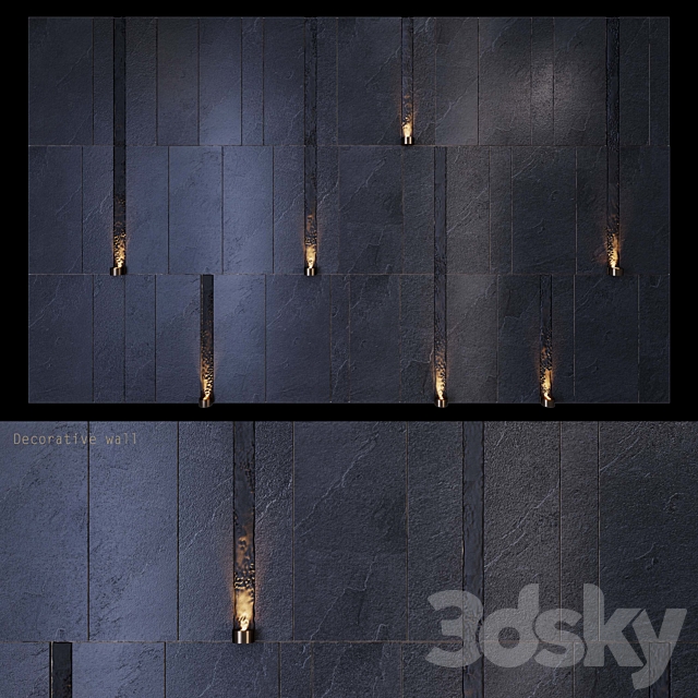 Decorative wall _ PN17 3DSMax File - thumbnail 1