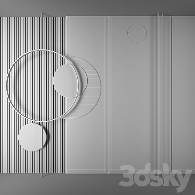 Decorative wall _ PN43 3DS Max Model - thumbnail 3