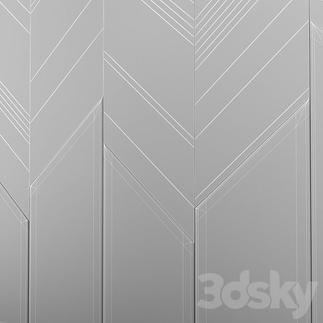 Decorative wall _ PN53 3DS Max Model - thumbnail 3