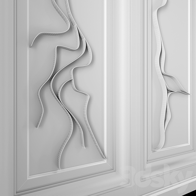 Decorative wall _ PN61 3DS Max Model - thumbnail 4