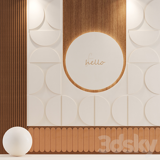 Decorative wall composition 04 3DS Max Model - thumbnail 3