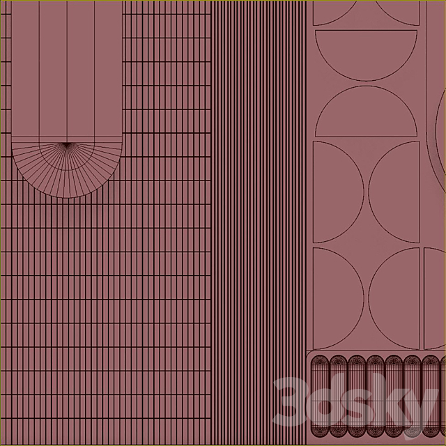 Decorative wall composition 04 3DS Max Model - thumbnail 5