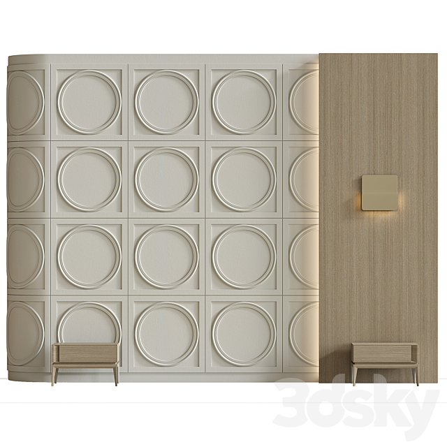 Decorative wall composition 70 3DS Max Model - thumbnail 6