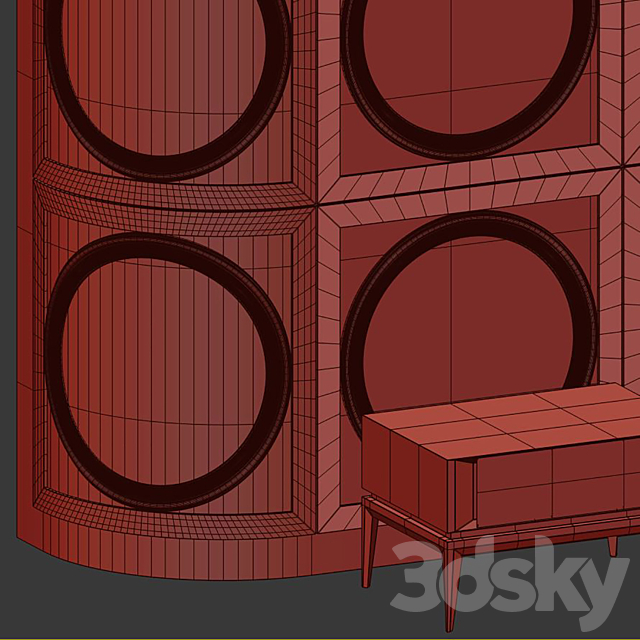 Decorative wall composition 70 3DS Max Model - thumbnail 7