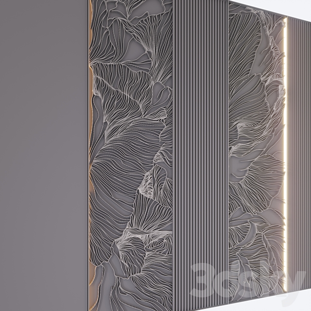 Decorative wall FI02 3DS Max Model - thumbnail 4