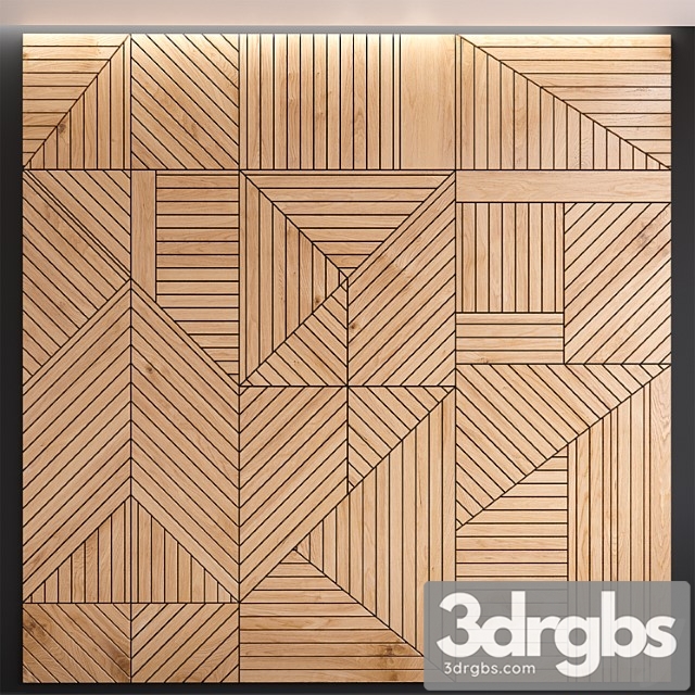 Decorative wall panel 01 3dsmax Download - thumbnail 1