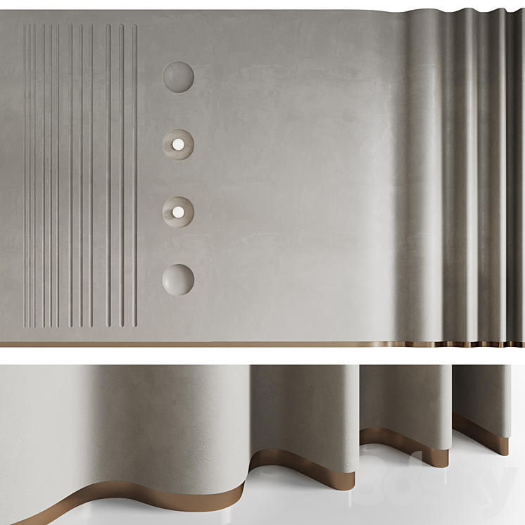 Decorative wall panel ?14 3DS Max - thumbnail 1