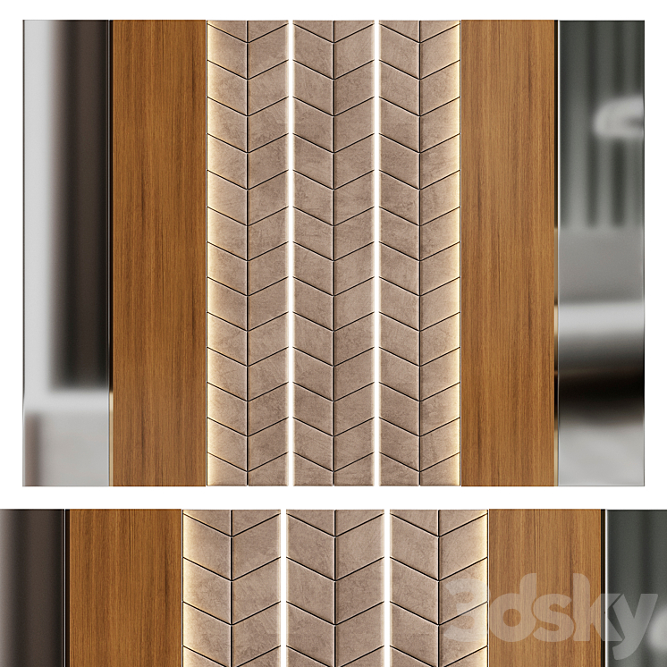 Decorative wall panel ?19 3DS Max - thumbnail 1