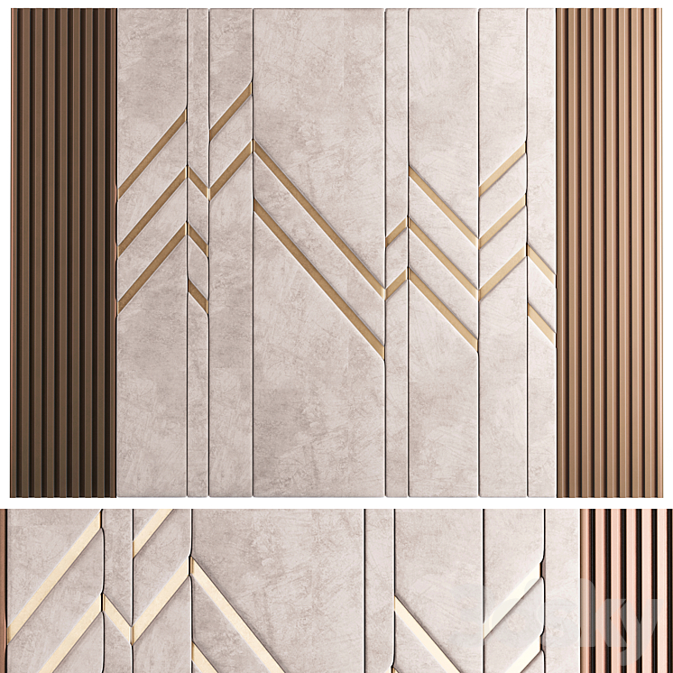 Decorative wall panel ?2 3DS Max - thumbnail 1