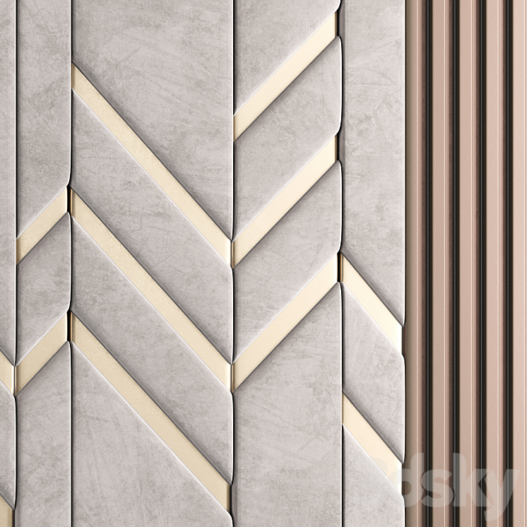 Decorative wall panel ?2 3DS Max - thumbnail 2